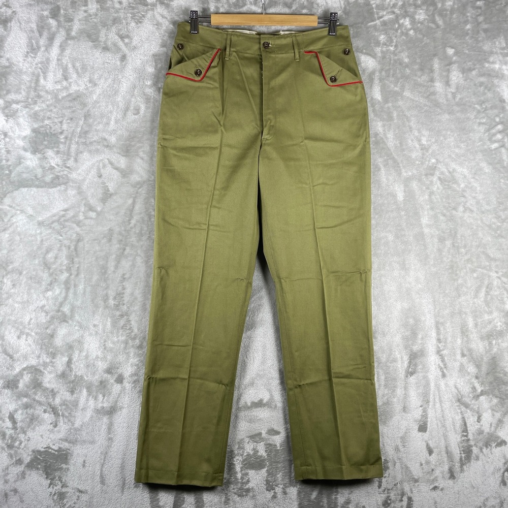 Vintage 1950s Boy Scouts of America Pants Mens 30x28 Mule Ear Sanforized Union